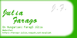 julia farago business card