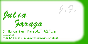 julia farago business card